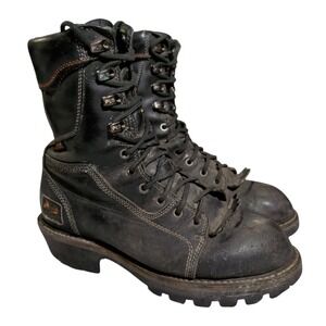 Timberland PRO Rip Saw Boots Mens Size 8W Waterproof Steel Toe Logger Kiltie
